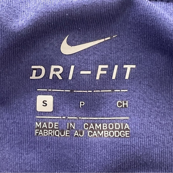 Nike Dri-Fit Running Blue Capris Leggings Outside Zip Pocket in‎ Back Size Small - Picture 6 of 10